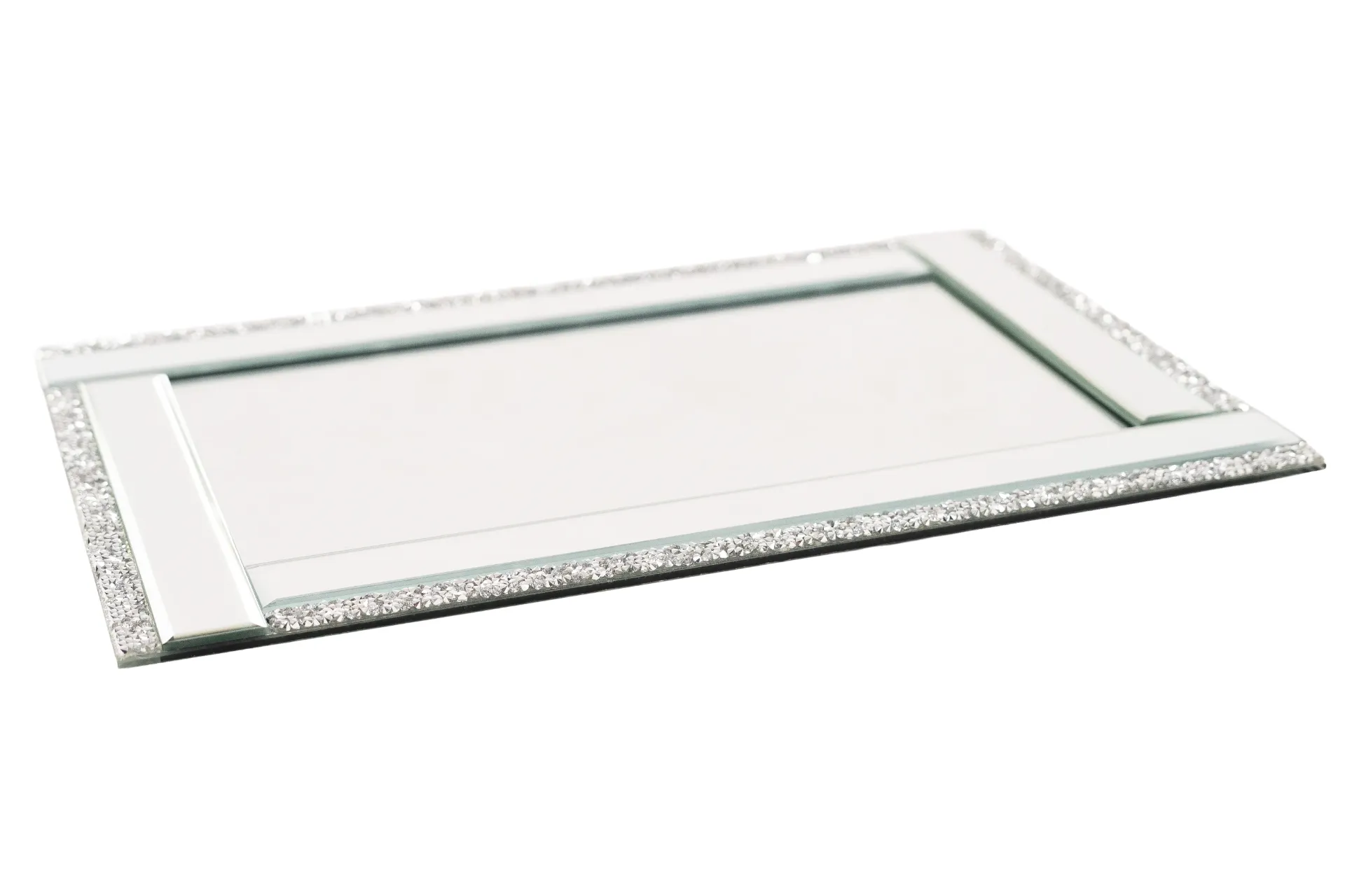 plateau miroir, argenté