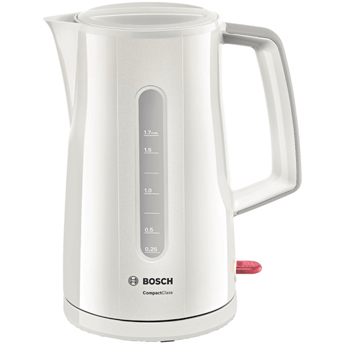 Bosch CompactClass TWK3A011 - Wasserkocher - 1,7 Liter - 2400 W - White/Light Gray (TWK 3A011)