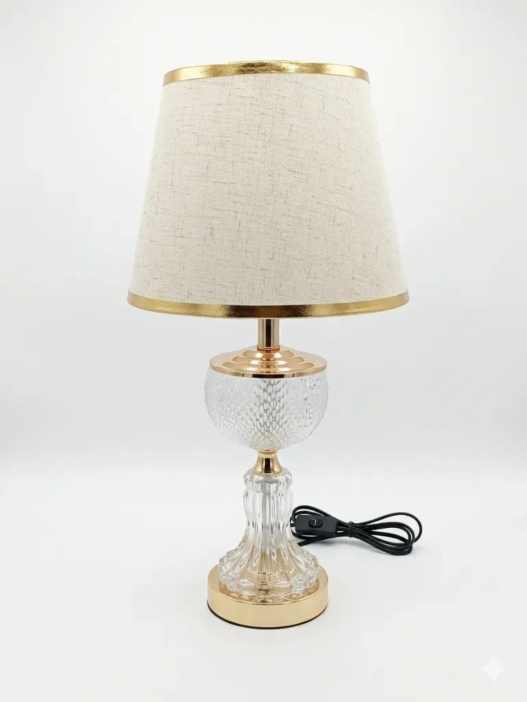 LAMPE DE CHEVET DOREE
