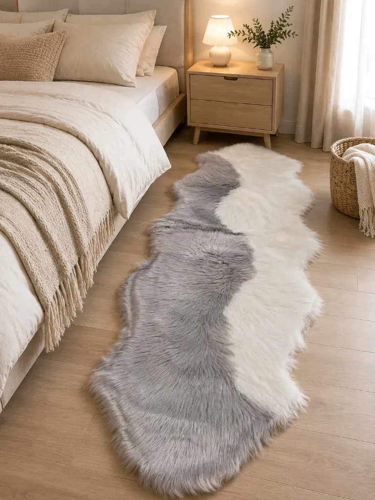 TAPIS GRIS BLANC